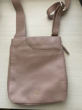 RADLEY LONDON Mauve Pink Pebbled Leather Crossbody